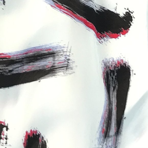 Size XS Dylan Gray Brushstroke Print Silk Blouse - Picture 3 of 4